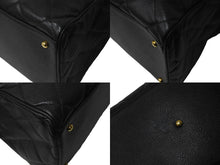 画像をギャラリービューアに読み込む, CHANEL シャネル デカココマーク ボストンバッグ 8番台 キャビアスキン ブラック ゴールド金具 美品 中古 59601