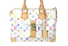 画像をギャラリービューアに読み込む, 極美品 LOUIS VUITTON ルイヴィトン 村上隆 ハンドバッグ スピーディ30 M92643 ホワイト マルチ 中古 59609