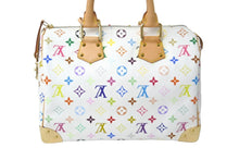 画像をギャラリービューアに読み込む, 極美品 LOUIS VUITTON ルイヴィトン 村上隆 ハンドバッグ スピーディ30 M92643 ホワイト マルチ 中古 59609