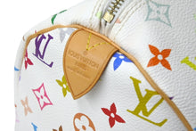 画像をギャラリービューアに読み込む, 極美品 LOUIS VUITTON ルイヴィトン 村上隆 ハンドバッグ スピーディ30 M92643 ホワイト マルチ 中古 59609