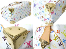 画像をギャラリービューアに読み込む, 極美品 LOUIS VUITTON ルイヴィトン 村上隆 ハンドバッグ スピーディ30 M92643 ホワイト マルチ 中古 59609