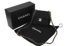 Load image into Gallery viewer, CHANEL シャネル ショルダーバッグ ミニマトラッセ 10番台 ウール シングルフラップ ブラック ゴールド金具 美品 中古 59632