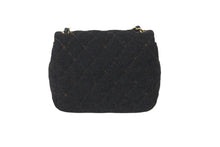 Load image into Gallery viewer, CHANEL シャネル ショルダーバッグ ミニマトラッセ 10番台 ウール シングルフラップ ブラック ゴールド金具 美品 中古 59632