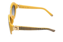 画像をギャラリービューアに読み込む, 極美品 LOUIS VUITTON ルイ ヴィトン × 草間彌生 コラボ サングラス Z0478E ウェーブ オーバーサイズ 53□20 イエロー 中古 59640