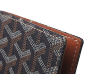 Load image into Gallery viewer, GOYARD ゴヤール パスポートケース ヘリンボーン柄 ブラック ブラウン PVCコーティング 良品 中古 59643