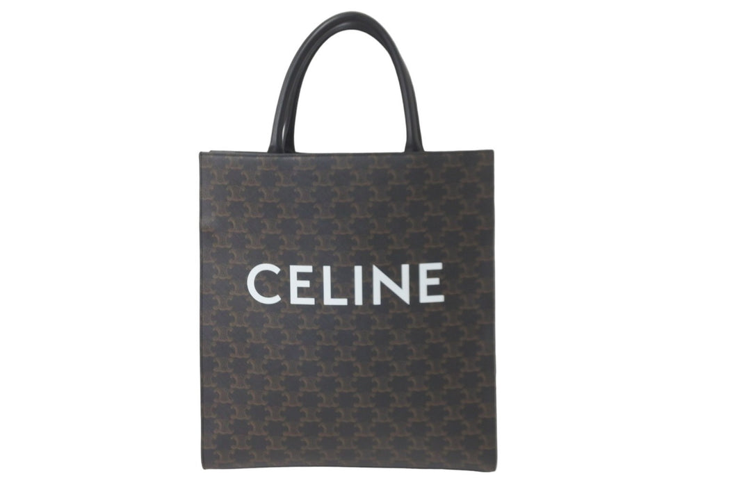 極美品 CELINE セリーヌ ハンドバッグ バーティカルカバ トリオンフ 