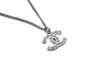 画像をギャラリービューアに読み込む, CHANEL シャネル ネックレス 10V ココマーク シルバー メタル ラインストーン チェーン 美品 中古 59681