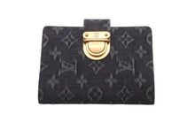 画像をギャラリービューアに読み込む, LOUIS VUITTON ルイヴィトン 手帳カバー R21038 アジェンダMM ブラック モノグラムデニム 美品 中古 59682