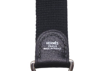 Load image into Gallery viewer, 極美品 HERMES エルメス ショルダーストラップ エブリン TPM アマゾン ブラック コットン レザー シルバー金具 中古 59688