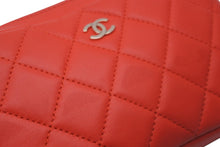 画像をギャラリービューアに読み込む, CHANEL シャネル ポーチ コスメポーチ トラベルポーチ マトラッセ ココマーク ラムスキン レッド 23005785 美品 中古 59691