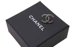 極美品 CHANEL シャネル ピアス アクセサリー 片耳 ココマーク ラインストーン シルバー C21A刻印 イタリア製 3g 中古 59698