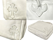 Load image into Gallery viewer, CHROME HEARTS クロムハーツ ジップ付きトートバッグ 4ポケット クロスパッチ 2232 304 5402 0900 レザー ホワイト 良品 中古 59716