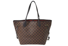 Load image into Gallery viewer, LOUIS VUITTON ルイヴィトン トートバッグ ネヴァーフル MM ダミエキャンバス ブラウン ポーチ付き N41358 美品 中古 59720