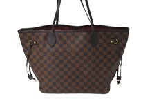 Load image into Gallery viewer, LOUIS VUITTON ルイヴィトン トートバッグ ネヴァーフル MM ダミエキャンバス ブラウン ポーチ付き N41358 美品 中古 59720