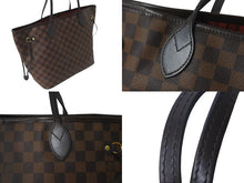 Load image into Gallery viewer, LOUIS VUITTON ルイヴィトン トートバッグ ネヴァーフル MM ダミエキャンバス ブラウン ポーチ付き N41358 美品 中古 59720