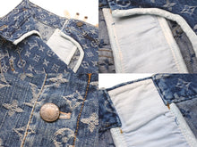 Load image into Gallery viewer, LOUIS VUITTON ルイヴィトン デニム マーメイド スカート モノグラム柄 ブルー コットン サイズ36 RW072W WLSK02CF7 美品 中古 59725