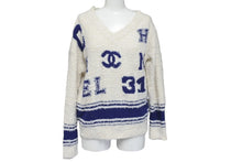 画像をギャラリービューアに読み込む, CHANEL シャネル ニット セーター 2019年SSプレコレクション DEAUVILLE BIARRITZ VENISE ボーダー P60704K46380 美品 中古 59739