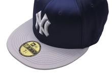 画像をギャラリービューアに読み込む, 新品未使用 NEW ERA New york Yankees ニューエラ ニューヨークヤンキース キャップ ネイビー グレーブリム 7 1/4 中古 59747