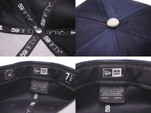 画像をギャラリービューアに読み込む, 新品未使用 NEW ERA New york Yankees ニューエラ ニューヨークヤンキース キャップ ネイビー グレーブリム 7 1/4 中古 59747