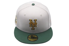Load image into Gallery viewer, 新品未使用 NEW ERA New york Mets ニューエラ ニューヨークメッツ キャップ ベージュ グリーン グレーブリム 7 1/2 中古 59750