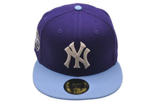 Load image into Gallery viewer, 新品未使用 NEW ERA New york Yankees ニューエラ ニューヨークヤンキース キャップ パープル ブルーブリム 7 1/2 中古 59751