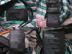 PRADA プラダ リバーシブルジャケット SGH851 ナイロン マルチカラー グレー サイズXL 美品 中古 59767