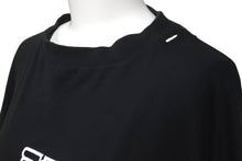 画像をギャラリービューアに読み込む, BALENCIAGA バレンシアガ 長袖Ｔシャツ 刺繍デザイン ダメージ加工 ブラック コットン サイズ4 PL32 699191 良品 中古 59769