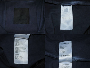 Givenchy × Chito ジバンシー チト 半袖Ｔシャツ グレー ネイビー スプレー コットン XL BM71853Y6B 美品 中古 59770