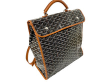 Load image into Gallery viewer, GOYARD ゴヤール バックパック サン レジェ ヘリンボーン柄 ブラック ブラウン 良品 中古 59779