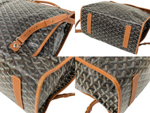 Load image into Gallery viewer, GOYARD ゴヤール バックパック サン レジェ ヘリンボーン柄 ブラック ブラウン 良品 中古 59779