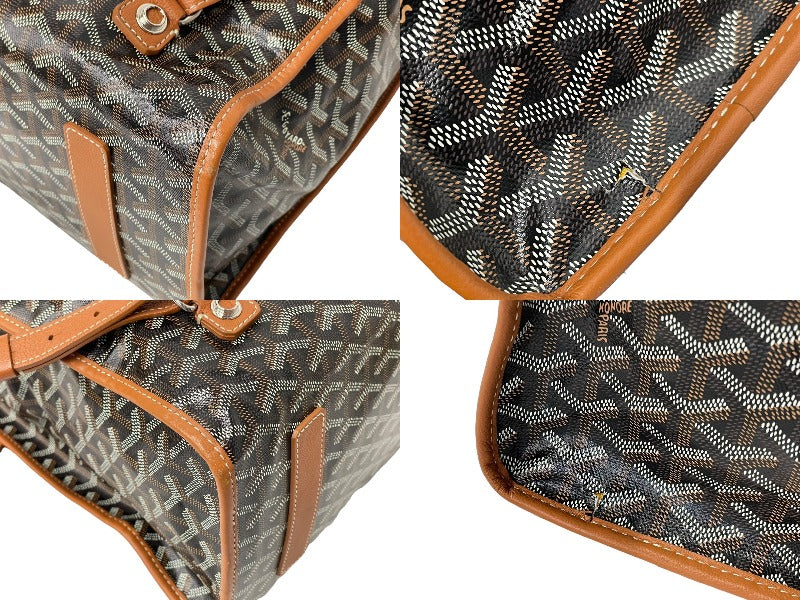 GOYARD ゴヤール バックパック サン レジェ ヘリンボーン柄 ブラック ブラウン 良品 中古 59779 – Casanova Vintage