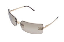 画像をギャラリービューアに読み込む, CHANEL シャネル サングラス ココマーク 4104-B ラインストーン グラデーションレンズ 62□15 ブラウン ゴールド 美品 中古 59783