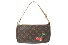 Load image into Gallery viewer, LOUIS VUITTON ルイヴィトン ポシェット アクセソワール ブラウン モノグラム チェリー 村上隆 M95008 美品 中古 59789