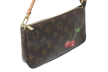 Load image into Gallery viewer, LOUIS VUITTON ルイヴィトン ポシェット アクセソワール ブラウン モノグラム チェリー 村上隆 M95008 美品 中古 59789