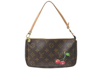 Load image into Gallery viewer, 極美品 LOUIS VUITTON ルイヴィトン ポシェット アクセソワール ブラウン モノグラム チェリー 村上隆 M95008 中古 59790