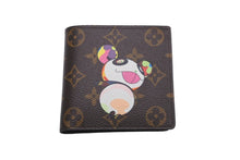 Load image into Gallery viewer, 極美品 LOUIS VUITTON ルイ ヴィトン × 村上隆 コラボ 二つ折り財布 M61666 ポルトフォイユマルコ モノグラムパンダ 中古 59791