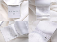 画像をギャラリービューアに読み込む, CHANEL シャネル パンツ ストレート ココマーク スポーツライン P34154 パイル生地 ホワイト 良品 中古 59798
