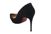 Load image into Gallery viewer, Christian Louboutin クリスチャンルブタン パンプス ハイヒール ブラック レッド スウェード サイズ36 1/2 美品 中古 59807
