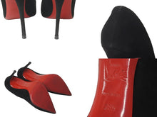 Load image into Gallery viewer, Christian Louboutin クリスチャンルブタン パンプス ハイヒール ブラック レッド スウェード サイズ36 1/2 美品 中古 59807