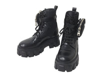 Load image into Gallery viewer, PRADA プラダ モノリス ブーツ ブラック ポーチ付き Re-Nylon レザー 1T255M_3LJS_F0002_F_B055 サイズ37 美品 中古 59808
