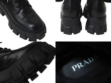 Load image into Gallery viewer, PRADA プラダ モノリス ブーツ ブラック ポーチ付き Re-Nylon レザー 1T255M_3LJS_F0002_F_B055 サイズ37 美品 中古 59808