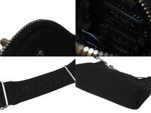 Load image into Gallery viewer, PRADA プラダ ホーボー チェーン 2WAY ショルダーバッグ RE-EDITION 2005 ブラック ナイロン 1BH204 美品 中古 59811
