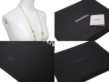 画像をギャラリービューアに読み込む, 新品未使用 CHANEL シャネル ココマーク ロングネックレス フェイクパール ラインストーン GP ゴールド B20P刻印 中古 59825