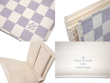 画像をギャラリービューアに読み込む, LOUIS VUITTON ルイヴィトン ダミエ アズール ポルトフォイユ マルコ 二つ折り財布 ホワイト N60018 ウォレット 良品 中古 59843