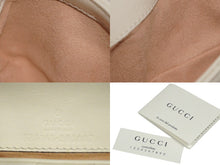 画像をギャラリービューアに読み込む, GUCCI グッチ GGマーモント ミニミニバッグ チェーン ポーチ ホワイト レザー 575161 ゴールド金具 美品 中古 59846