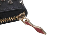 Load image into Gallery viewer, Christian Louboutin クリスチャンルブタン コインケース カーフスキン ブラック グラデーションスタッズ 美品 中古 59847