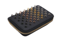Load image into Gallery viewer, Christian Louboutin クリスチャンルブタン コインケース カーフスキン ブラック グラデーションスタッズ 美品 中古 59847