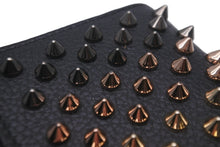 Load image into Gallery viewer, Christian Louboutin クリスチャンルブタン コインケース カーフスキン ブラック グラデーションスタッズ 美品 中古 59847