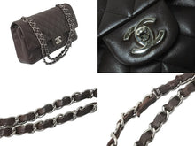 画像をギャラリービューアに読み込む, CHANEL マトラッセWフラップチェーンショルダー 9番台 25cm ショルダーバッグ ブラウン×シルバー金具 ラムスキン 美品 中古 59860
