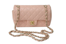 Load image into Gallery viewer, CHANEL シャネル 横長 ランダム ショルダーバッグ ミニマトラッセショルダーチェーン ピンク系 ラムスキン 美品 中古 59867